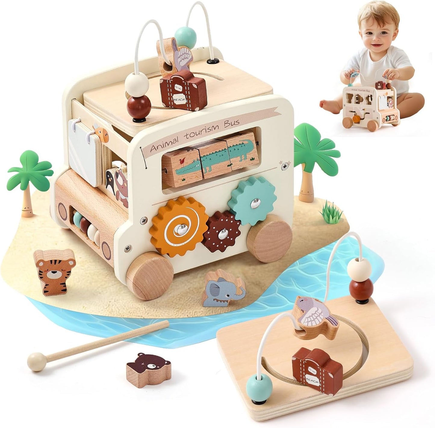 8-in-1 Aktivitaetswuerfel Holz – Montessori ab 1 Jahr