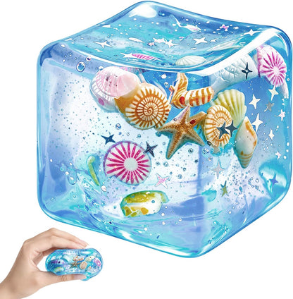 Stressball Eiswürfel, Weiche Squishy Eiswürfel Fidget Toy