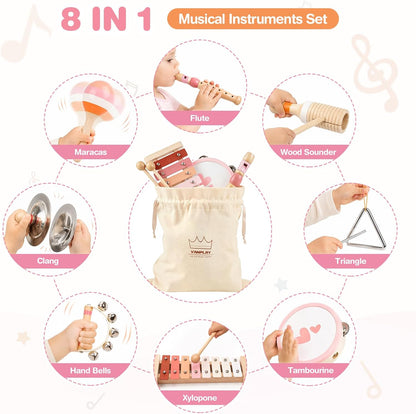 Instruments de musique en bois pour enfants – à partir de 2 ans
