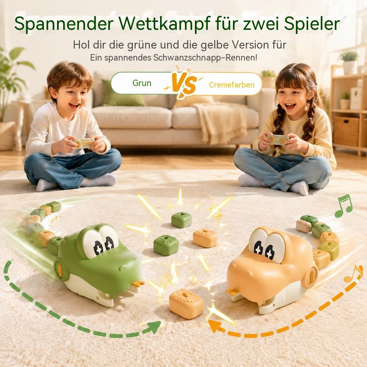 2 Set Wiederaufladbarer Magnet Schlangenzug Eisenbahn Spielzeug für Kinder