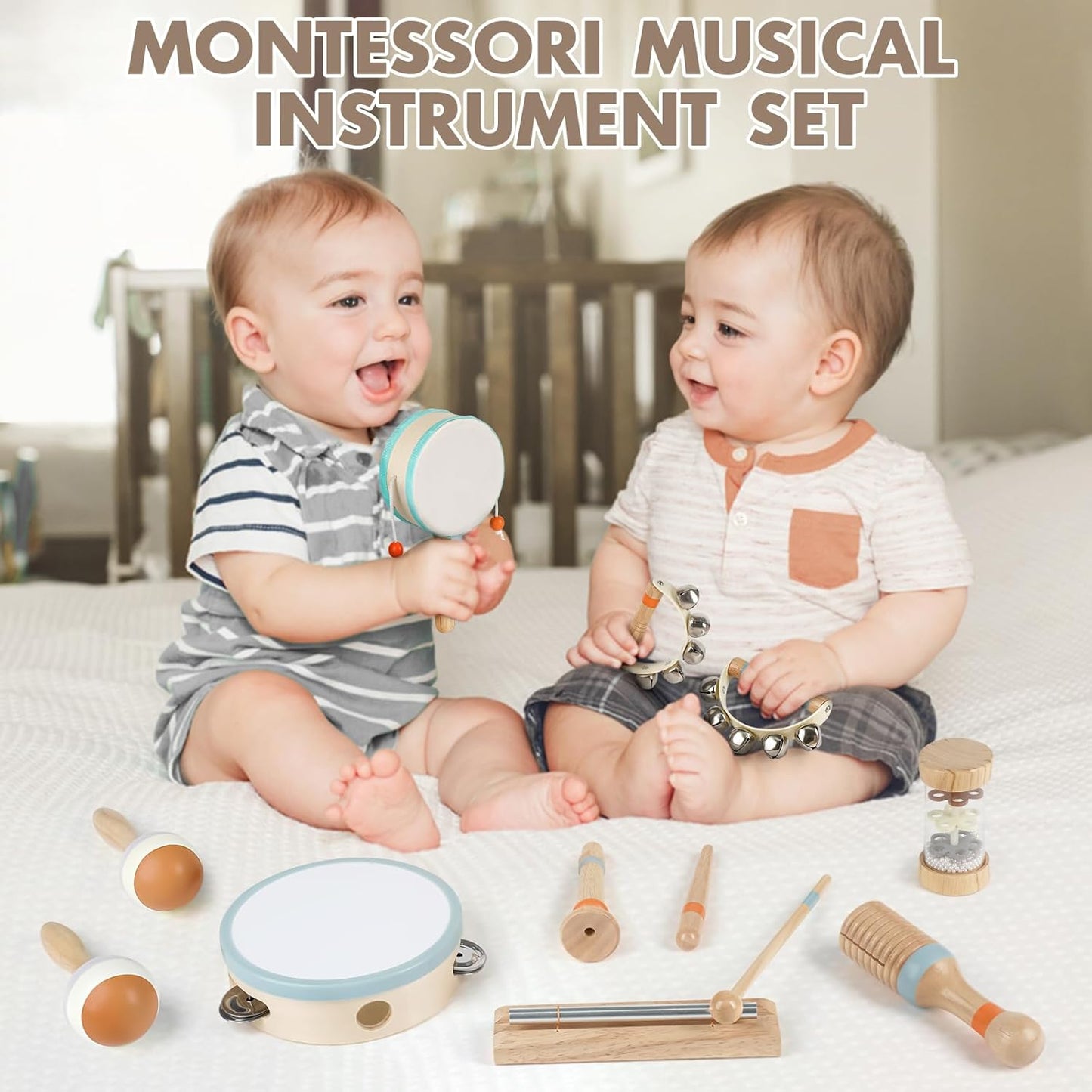 Instruments de musique en bois pour enfants – à partir de 2 ans