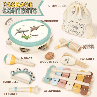 Instruments de musique en bois pour enfants