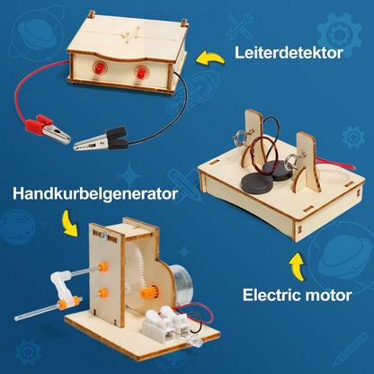 6-in-1 STEM Experimentierkasten Physik – Baukasten ab 8 Jahre mit Anleitung