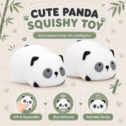 2 Stück Panda Squishy,Panda Squishies,Panda-Quetschspielzeug,Squishy Tiere