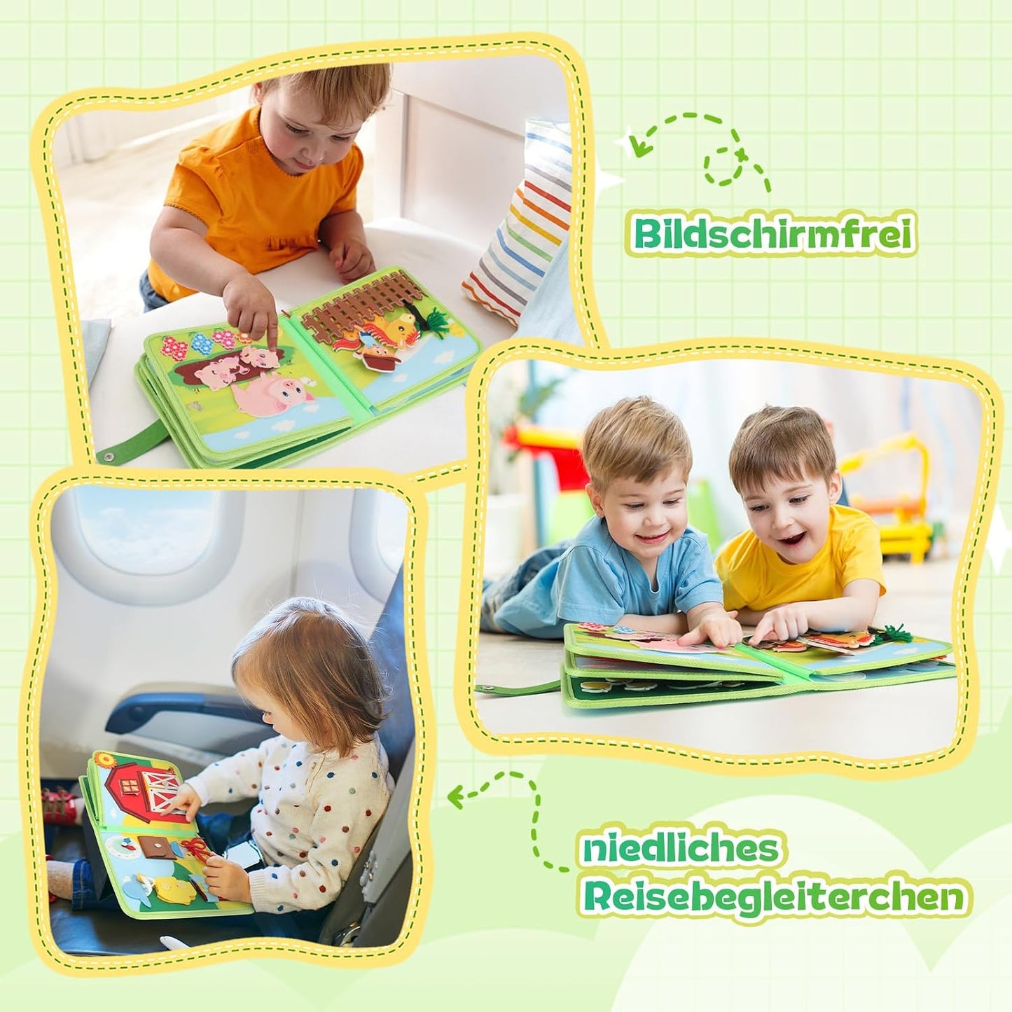 Bauernhof Quiet Book – 25 Aktivitäten, Montessori ab 2 Jahren