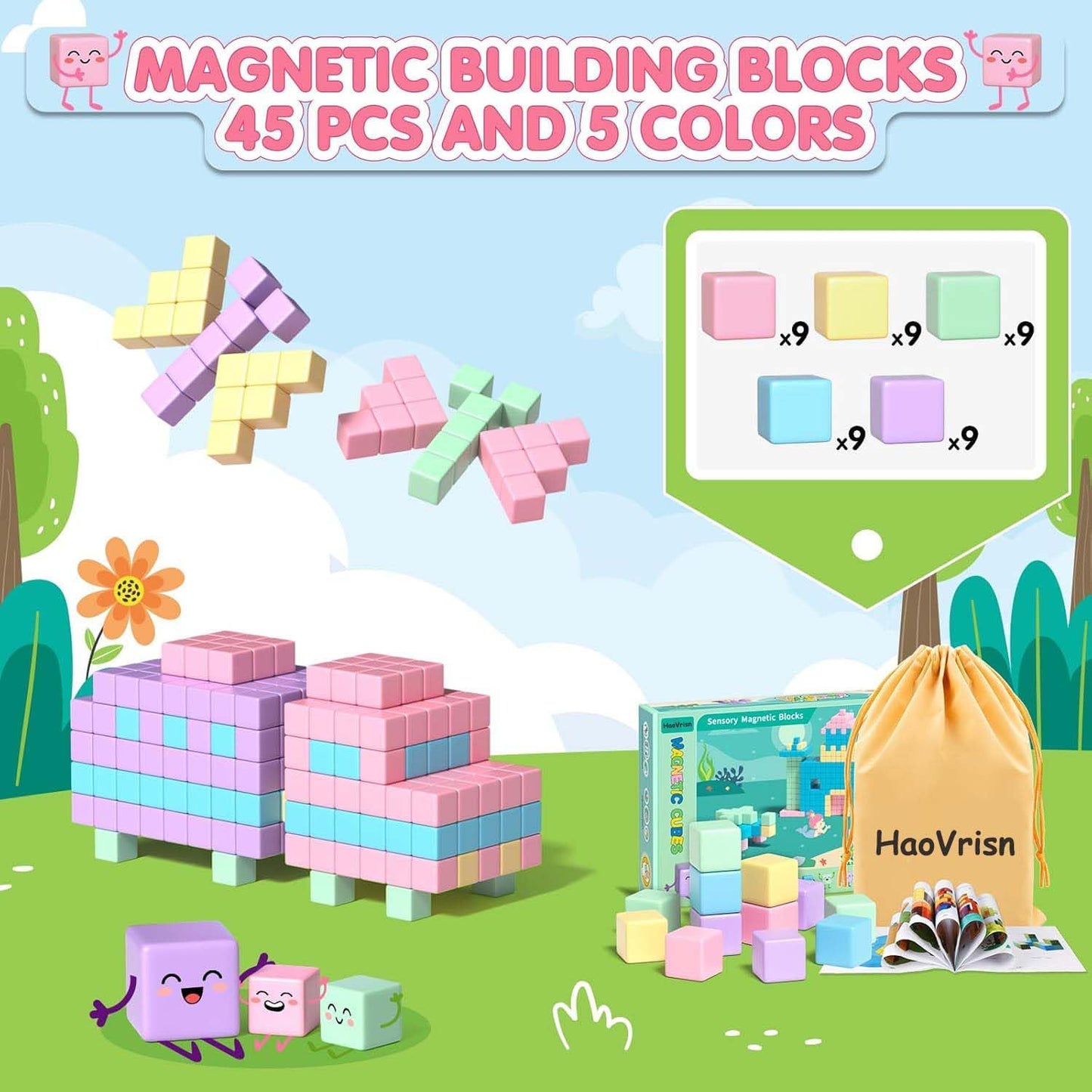 Magnetische Bausteine für Kinder
