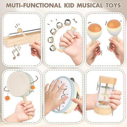 Instruments de musique en bois pour enfants – à partir de 2 ans