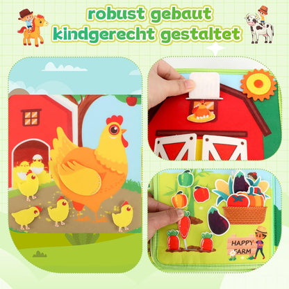 Bauernhof Quiet Book – 25 Aktivitäten, Montessori ab 2 Jahren