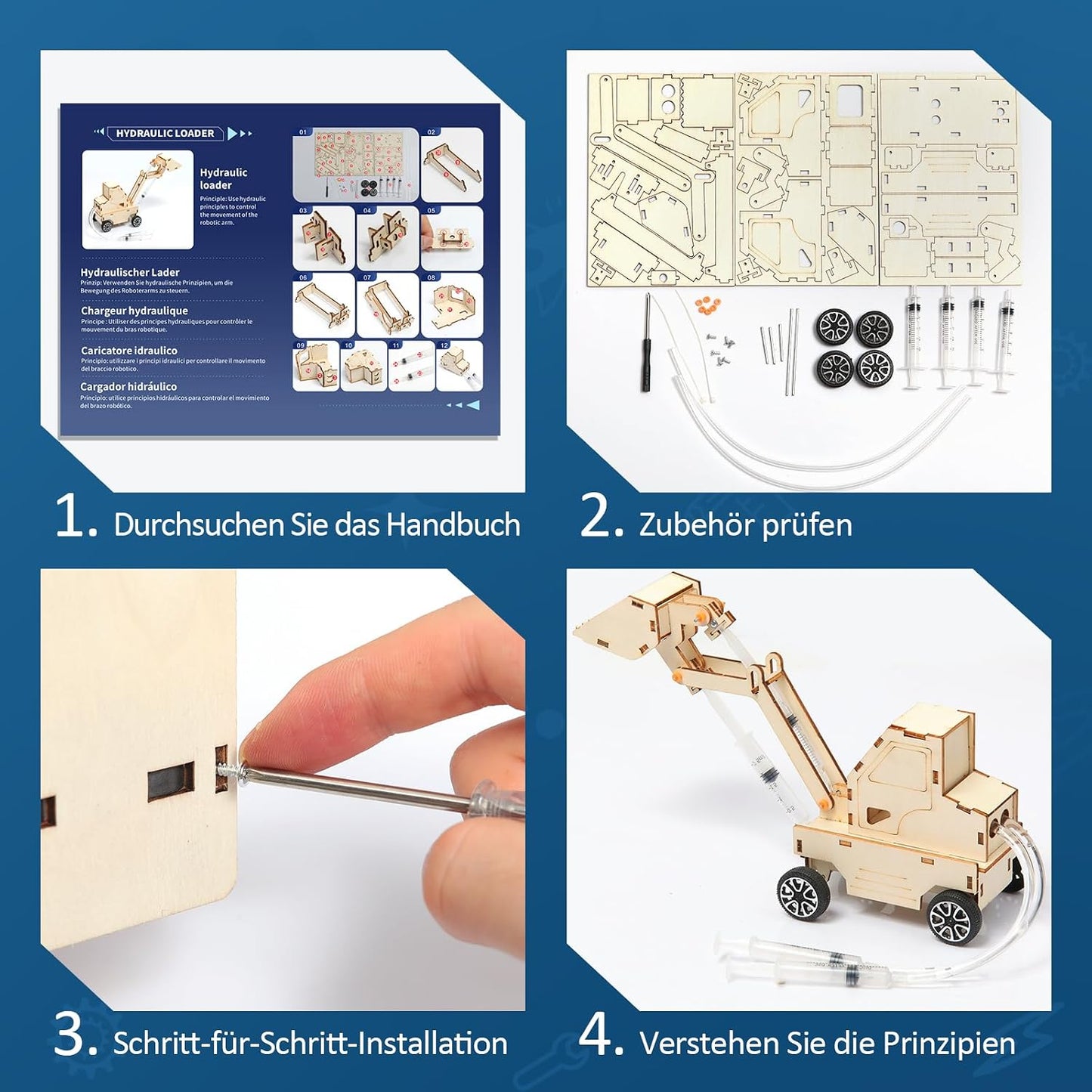 6-in-1 STEM Experimentierkasten Physik – Baukasten ab 8 Jahre mit Anleitung