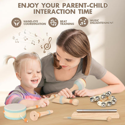 Instruments de musique en bois pour enfants – à partir de 2 ans