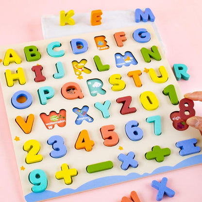 Holz-Lernpuzzle Alphabet & Zahlen ab 3 Jahre