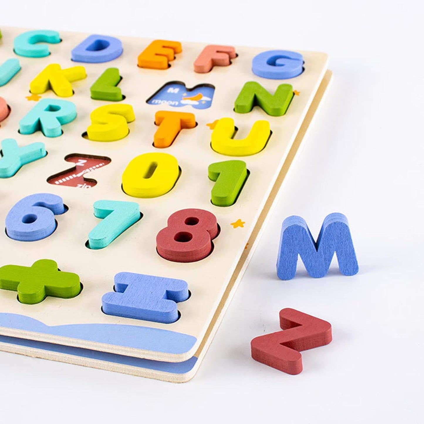 Holz-Lernpuzzle Alphabet & Zahlen ab 3 Jahre