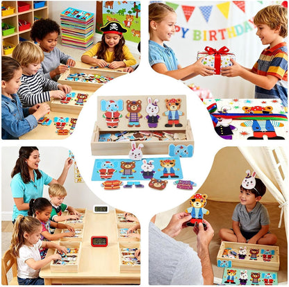 Magnetisches Anziehpuzzle Holz – Dress-Up mit Holzkiste