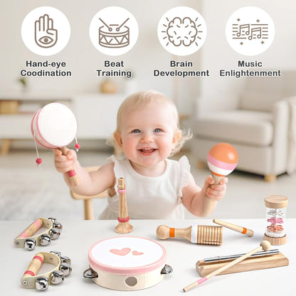 Instruments de musique en bois pour enfants – à partir de 2 ans