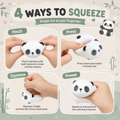 2 Stück Panda Squishy,Panda Squishies,Panda-Quetschspielzeug,Squishy Tiere