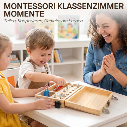 Valise à outils en bois pour enfants – Jouet à visser Montessori à partir de 3 ans