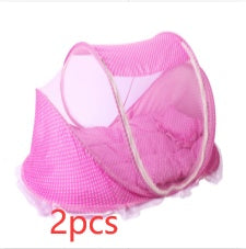 Moustiquaire pliable pour bébé avec oreiller – Ensemble 2 pièces pour la maison et les déplacements