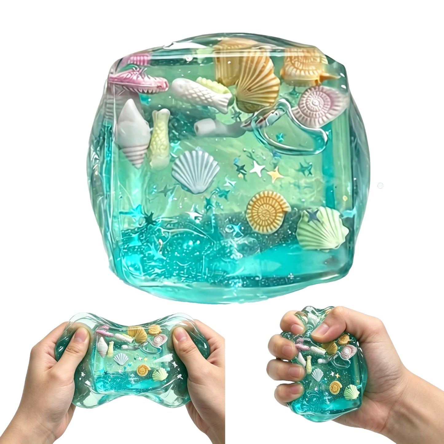 Squishy Würfel Anti Stress Spielzeug, Fidget Toys Stressball (2#Rosa*1pc)