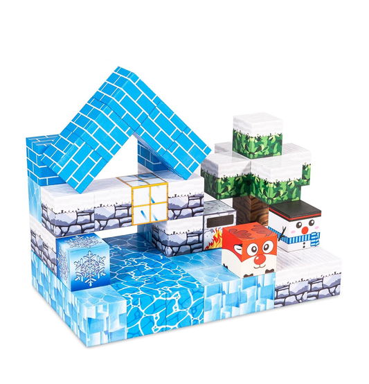 Magnetische Bausteine Schneewelt