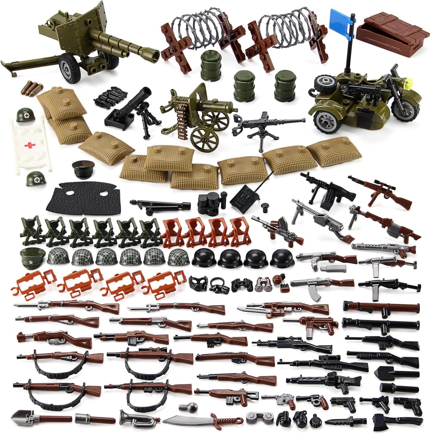 WW2 Waffen Pack US Armee Bausteine Set Militär Kit für Soldaten Figuren
