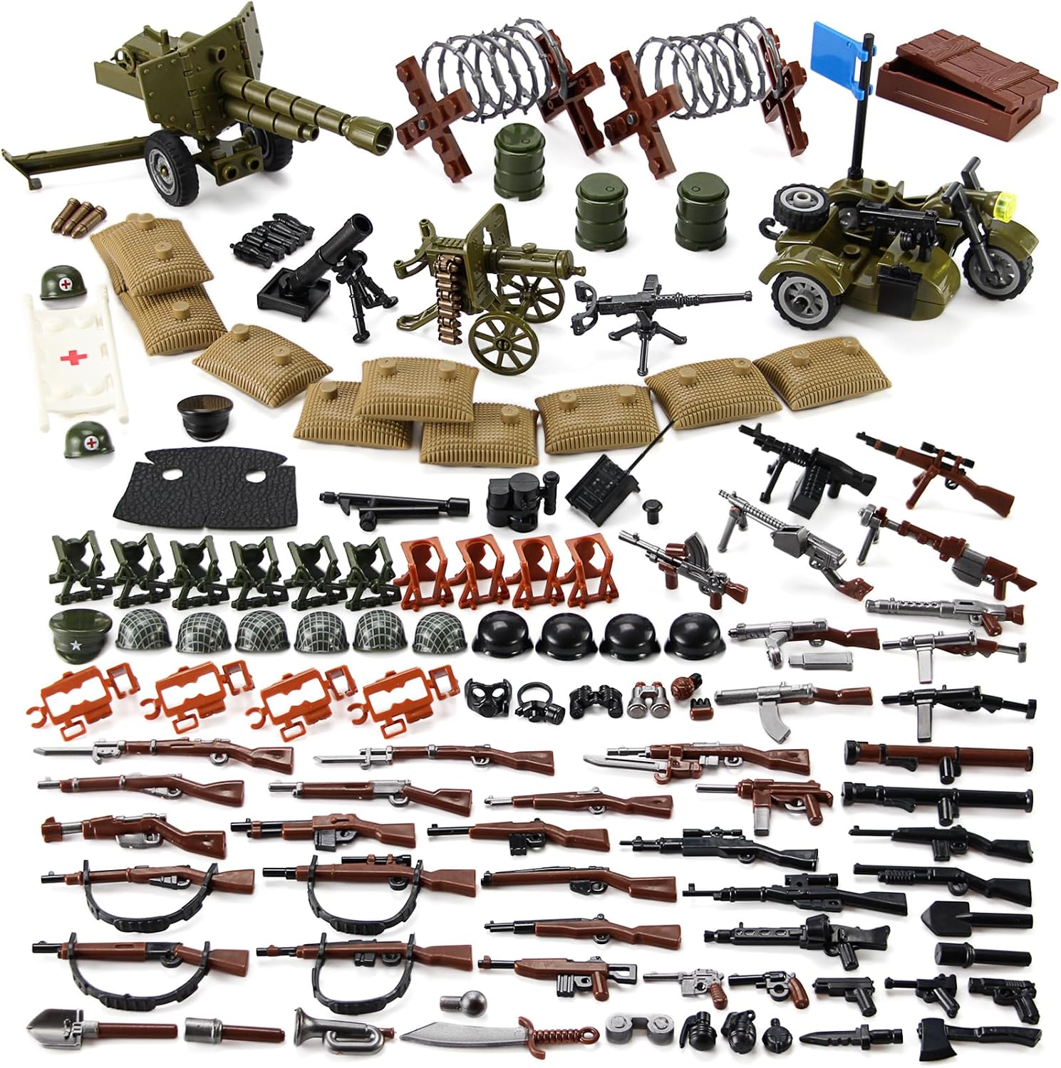 WW2 Waffen Pack US Armee Bausteine Set Militär Kit für Soldaten Figuren
