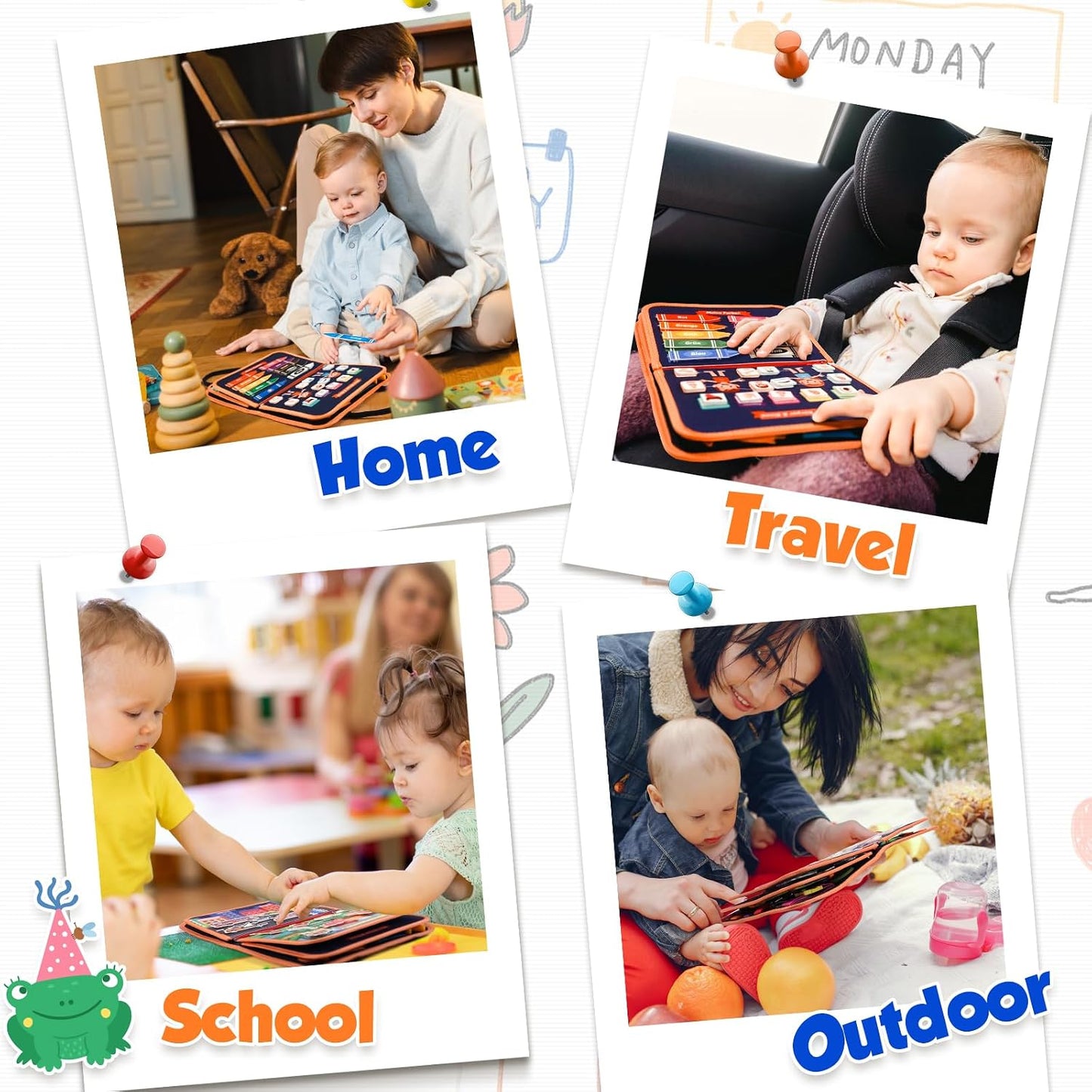 9-in-1 Bauernhof Busy Board – Montessori Activity Book ab 1 Jahr