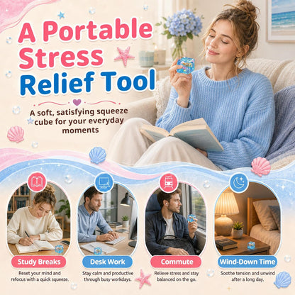 Stressball Eiswürfel, Weiche Squishy Eiswürfel Fidget Toy