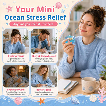 Stressball Eiswürfel, Weiche Squishy Eiswürfel Fidget Toy