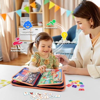 9-in-1 Bauernhof Busy Board – Montessori Activity Book ab 1 Jahr