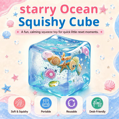 Stressball Eiswürfel, Weiche Squishy Eiswürfel Fidget Toy