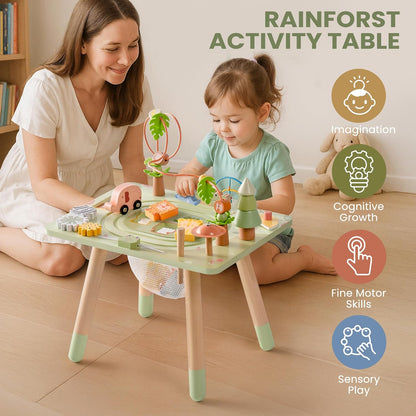 10-in-1 Montessori Aktivitätstisch aus Holz