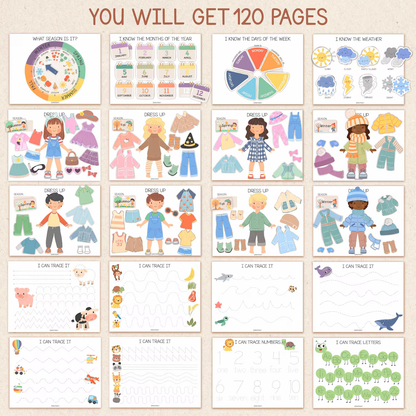 Livre d'activités pour tout-petits – 120 pages d'activités préscolaires et à la maison