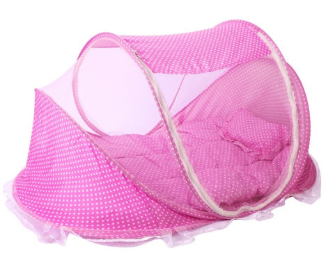 Moustiquaire pliable pour bébé avec oreiller – Ensemble 2 pièces pour la maison et les déplacements
