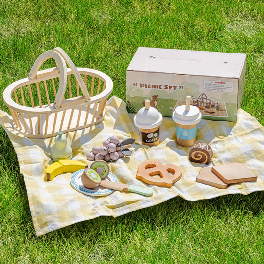 Holz-Picknick-Spielset für Kinder