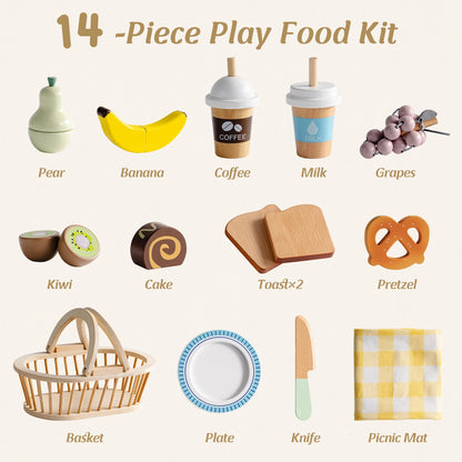 Holz-Picknick-Spielset für Kinder