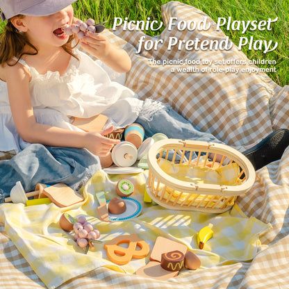 Holz-Picknick-Spielset für Kinder