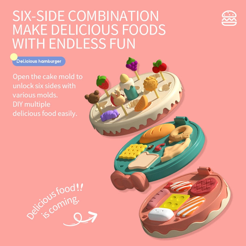 Kinder Kuchen-Spielset mit Knete – Kreatives Rollenspiel-Spielzeug
