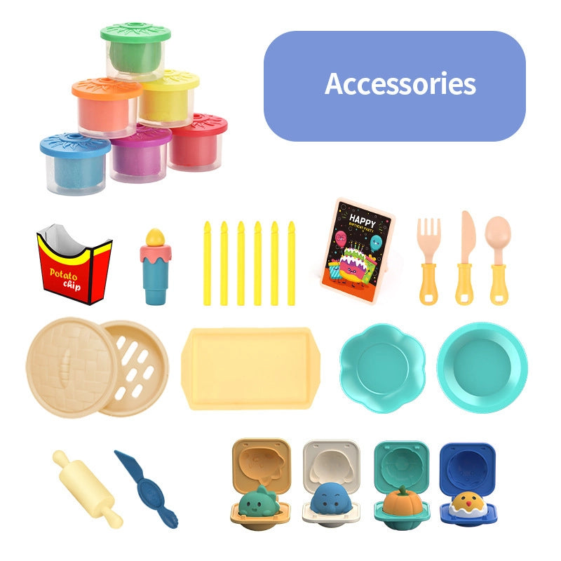 Kinder Kuchen-Spielset mit Knete – Kreatives Rollenspiel-Spielzeug