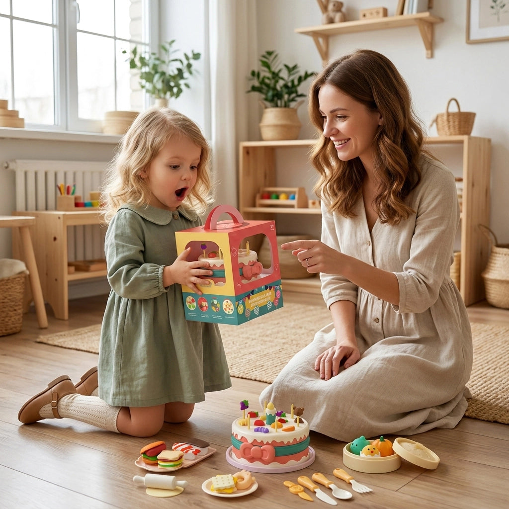 Kinder Kuchen-Spielset mit Knete – Kreatives Rollenspiel-Spielzeug