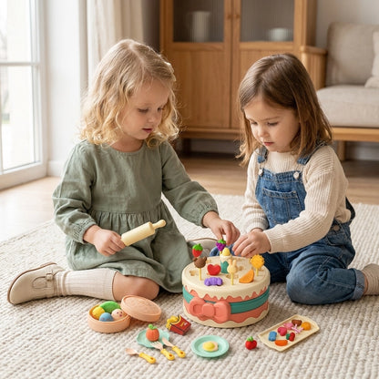 Kinder Kuchen-Spielset mit Knete – Kreatives Rollenspiel-Spielzeug