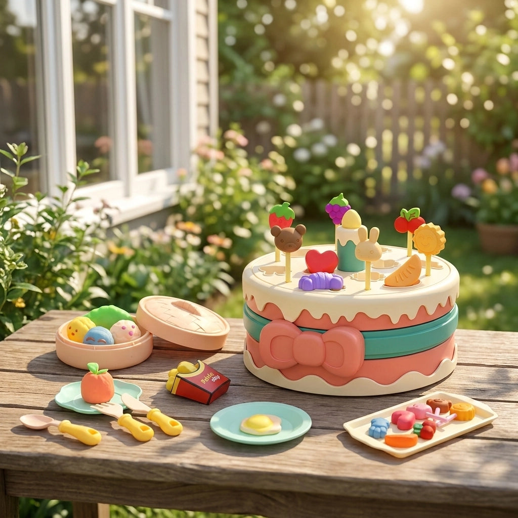 Kinder Kuchen-Spielset mit Knete – Kreatives Rollenspiel-Spielzeug
