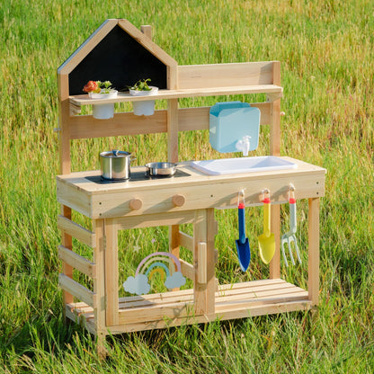 Outdoor-Matschküche für Kinder mit Wasserhahn