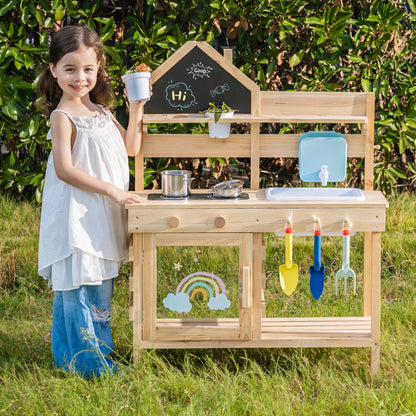 Outdoor-Matschküche für Kinder mit Wasserhahn