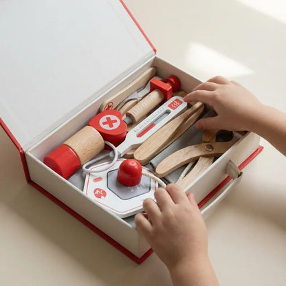 Holz-Arztkoffer für Kinder, 17-teilig ab 3 Jahren